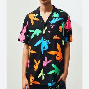 PLAYBOY Men's Logo Button up Shirt